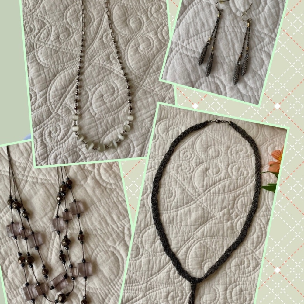 🌸 Great Deal! 3 Necklaces and 1 Pair of Earrings Lia Sophia Bundle